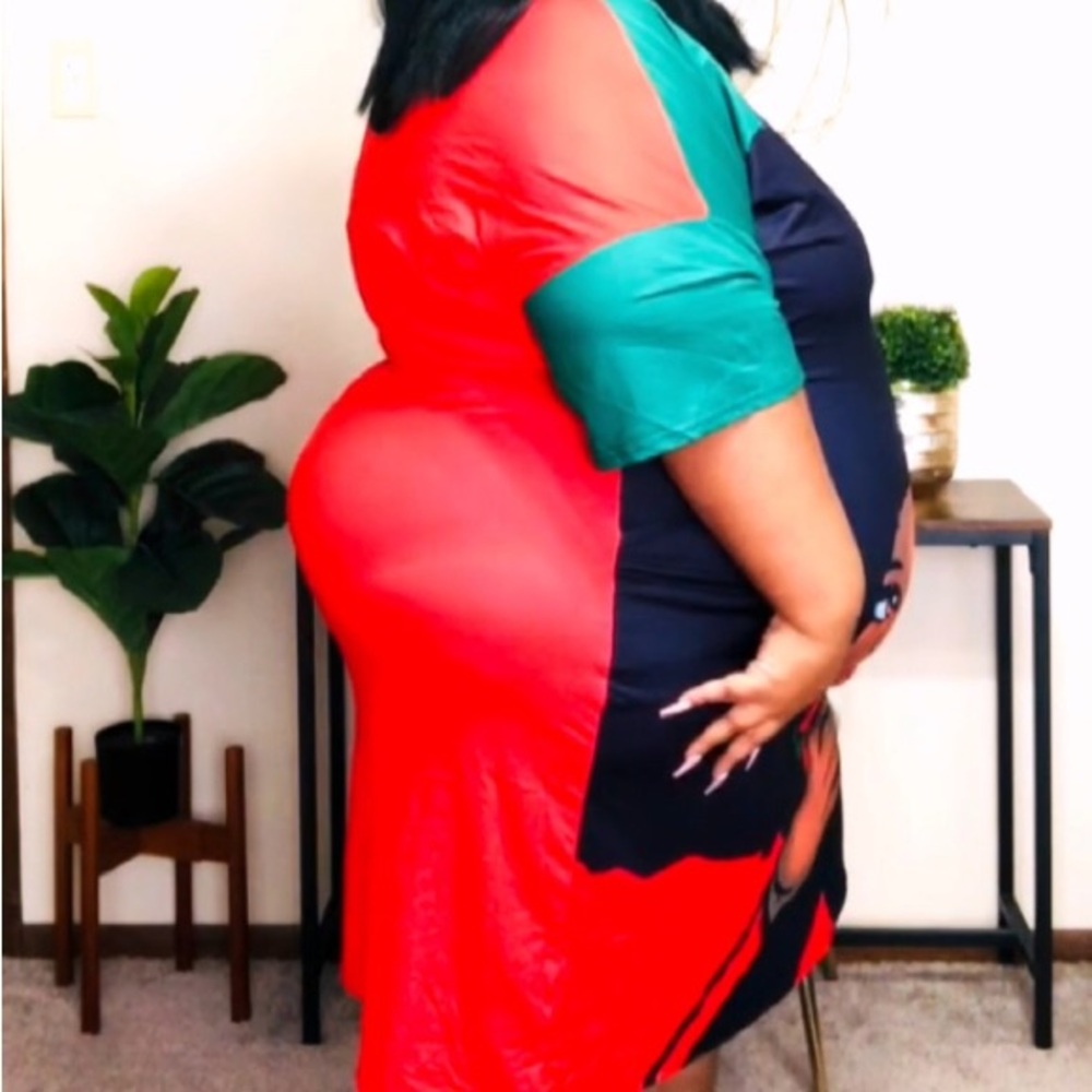 Colorful Graphic Dress - Picture 2 of 2